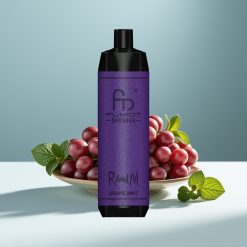 RandM Fumot Shisha 10000 Puffs LED 18ml Гроздова Мента Еднократна Vape