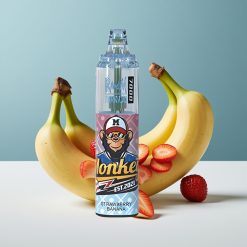 RandM Fumot Tornado 7000 Puffs 14ML Strawberry Banana Еднократна Vape Mesh Coil Type-C RGB