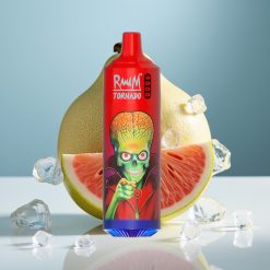 RandM Tornado 9000 Puffs 18 mL Мрежов Коил Свеж Леден Вкус RGB Дисплей