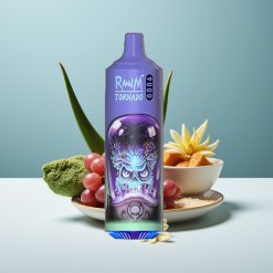 RandM Tornado 9000 Puffs 850mAh 18mL Mesh Coil RGB Display Алое Грозде