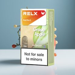 RELX Pod Pro 2 600 пуфа 0% никотин грозде ябълка 1.9ml 3 режима