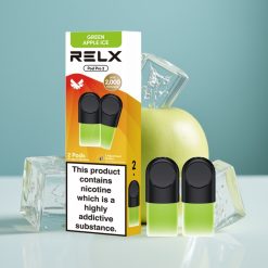RELX Pod Pro 2 600 Пуфа 1.8% Никотин Зелен Ябълков Лед 1.9ml