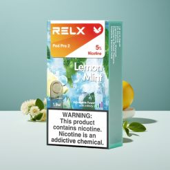 RELX Pod Pro 2 600 пуфа 5% никотин Лимон Мента 1.9ml 3 режима