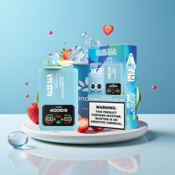 Razz Bar 40000 Puffs Еднократна Vape СИН ЛЕДЕН МАЛИНА-ДИНЯ ДЪВКА, Power Screen, 650mAh Type-C
