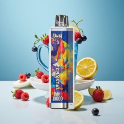 UWIN Crystal 10000 Puffs 18ml 0.8 Ohm RGB Синьо Малина Лимонада