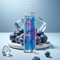 UWIN Crystal 10000 Puffs Еднократна Vape с аромат на Боровинка на лед, 18ml, RGB lights