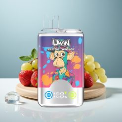 Uwin Crystal Twins 40000 Puffs Еднократна Vape Strawberry Kiwi Grape Ice