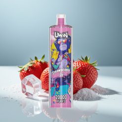 Uwin Shisha Hookah Crystal 20000 Puffs 22ml Strawberry Ice Mesh Coil Type-C